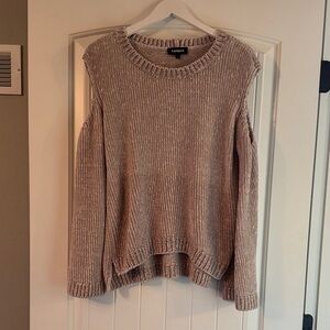 Express Women's Beige Crew Neck Sweater